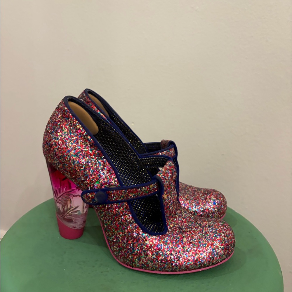 Irregular Choice Glitter T-Strap Women’s Heels